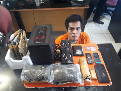 Polres Inhil Gagalkan Pesanan Ganja Kering Yang Dipesan Napi Lapas Tembilahan